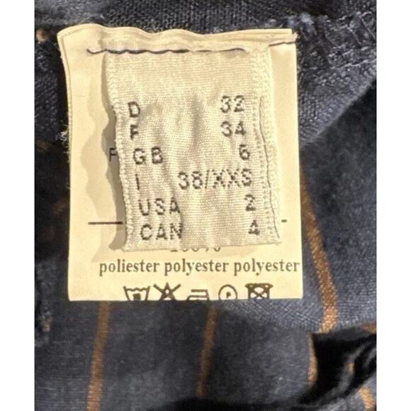 OTTOD’ AME Size 2 Striped Linen Romper Relaxed Pockets Coastal Boho ITALY Travel - Picture 5 of 6